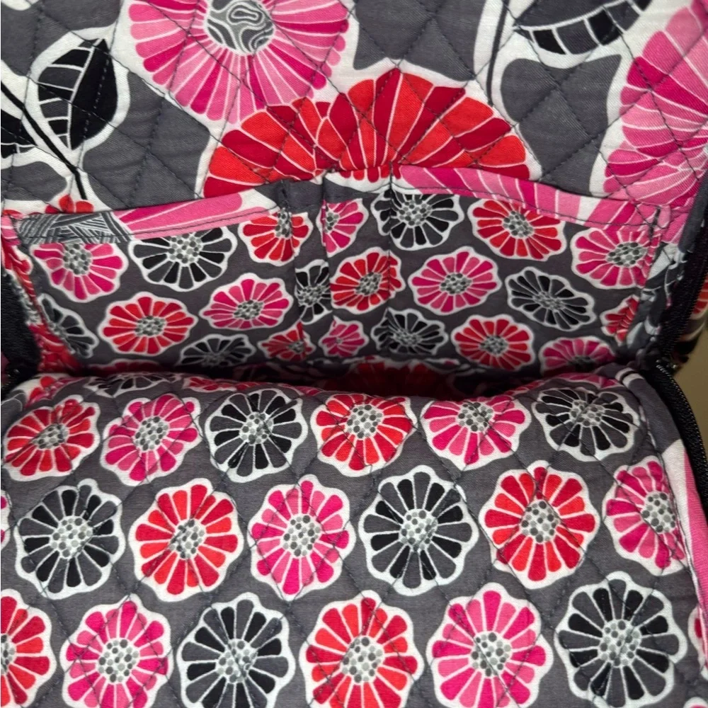 Vera Bradley Pink and Gray Floral Backpack - Picture 3 of 9